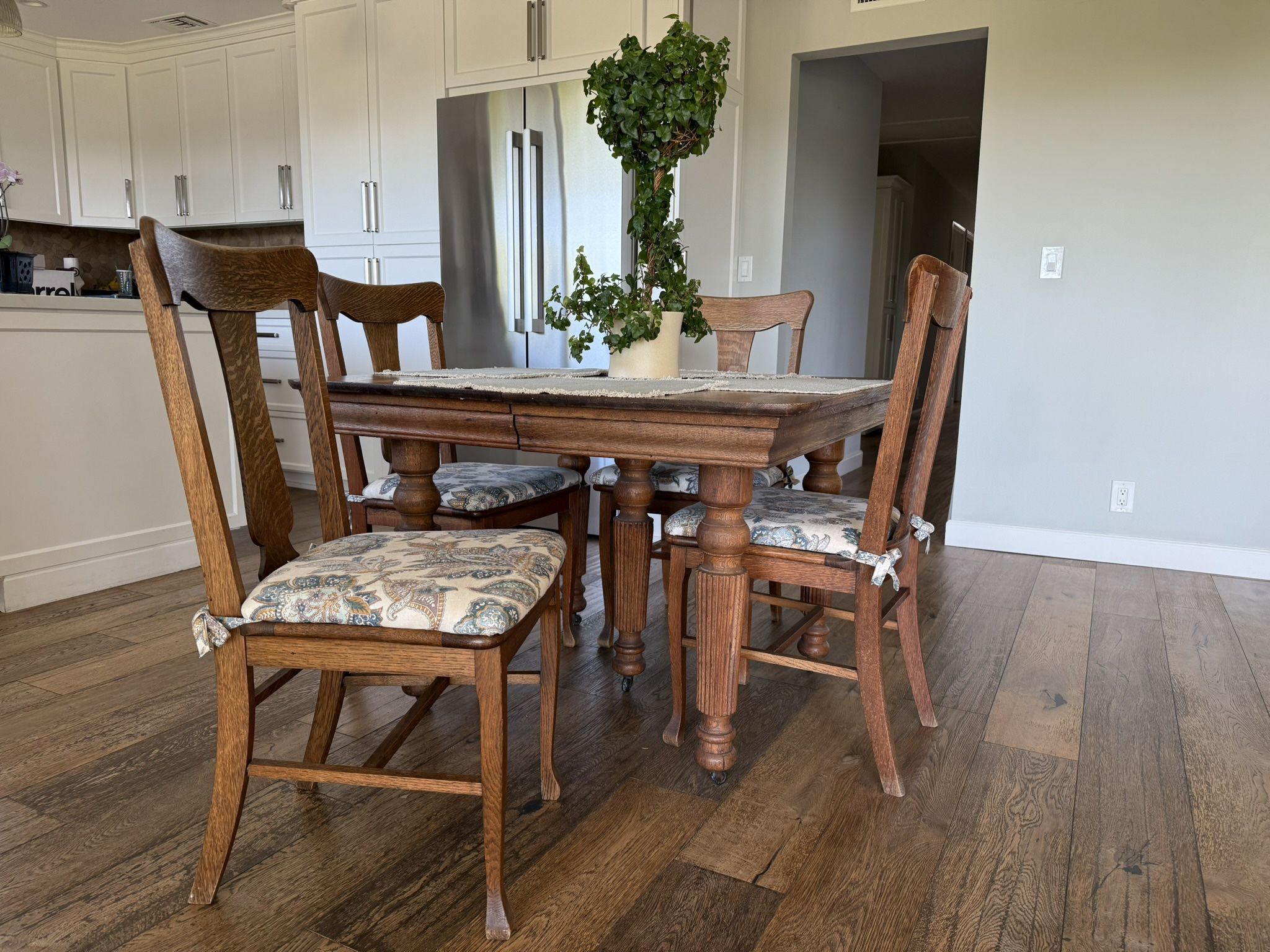 Antique Oak Table with Chairs