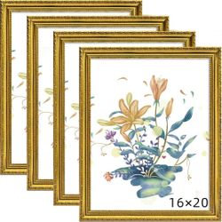 BESCRCL 16x20 Gold Picture Frame 4 Pack