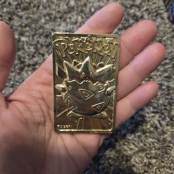 Gold Plated Pokemon Card