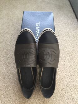 Chanel espadrilles with original receipt from Saks fifth Ave. for Sale