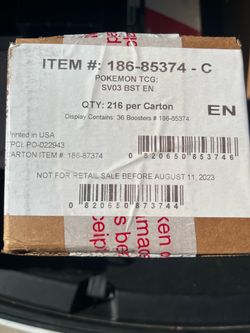 Pokemon Obsidian Flames Booster Box Sealed Case
