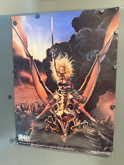 Vintage 1981 Heavy Metal Movie Chris Achilleos Promotional Poster *Read*