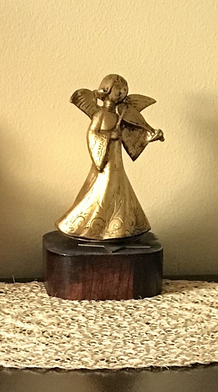 Vintage REUGE Angel Music Box, Swiss Musical Movement
