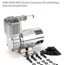 VIAIR 10016 100C Chrome Compressor Kit with Omega Style Mounting Bracket