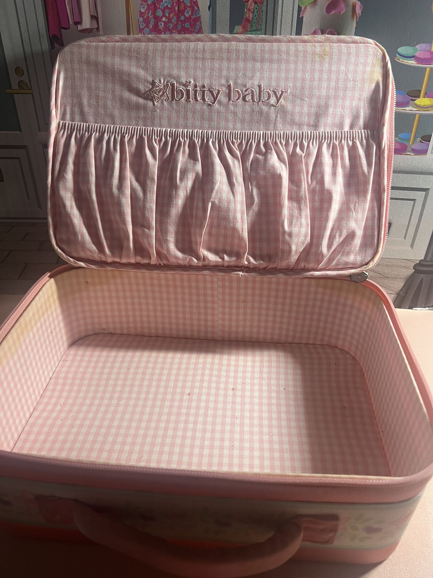 Antique American Girl Bitty Baby Suitcase To Store Clothing 