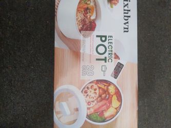 Rixhbvn electric pot 20cm,2 temperatur settings 500 and 1000 degree F.