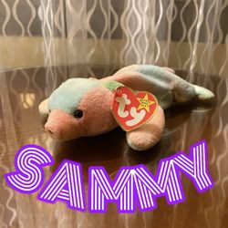 sammy beanie baby original 1998/1999  very rare ! retired ! has errors ! made with PE pellets