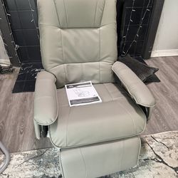 Recliner chair leather swivel chair