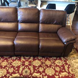 Reclining Leather Sofa (power)
