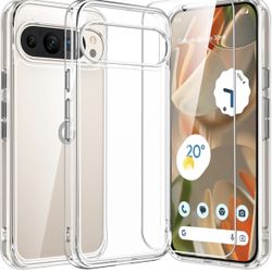 Google Pixel 9 Pro XL Case, with 1X Screen Protector, Clear [Not Yellowing] [Military-Grade Drop Protection] Slim Shockproof Protective Cover Phone Ca
