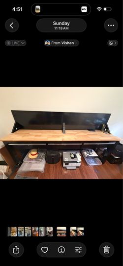 Husky work bench 96” + 3 drawers