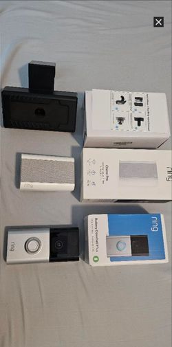 Ring Battery Doorbell Plus + Apartment Security Door Mount + Chime Pro - Complete Bundle