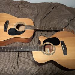 Two Jasmine Guitars, Sold As Pair