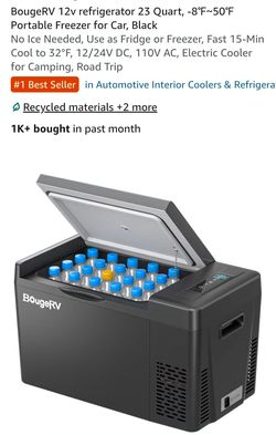BougeRV 12v refrigerator 23 Quart, -8°F~50°F Portable Freezer