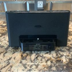 Sony Dream Machine Audio Dock Clock AM/FM Radio iPod/iPhone
