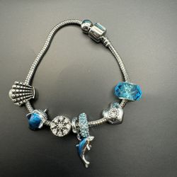 567 - AMT Beached Themed Bracelet with Seven Beautiful Charms