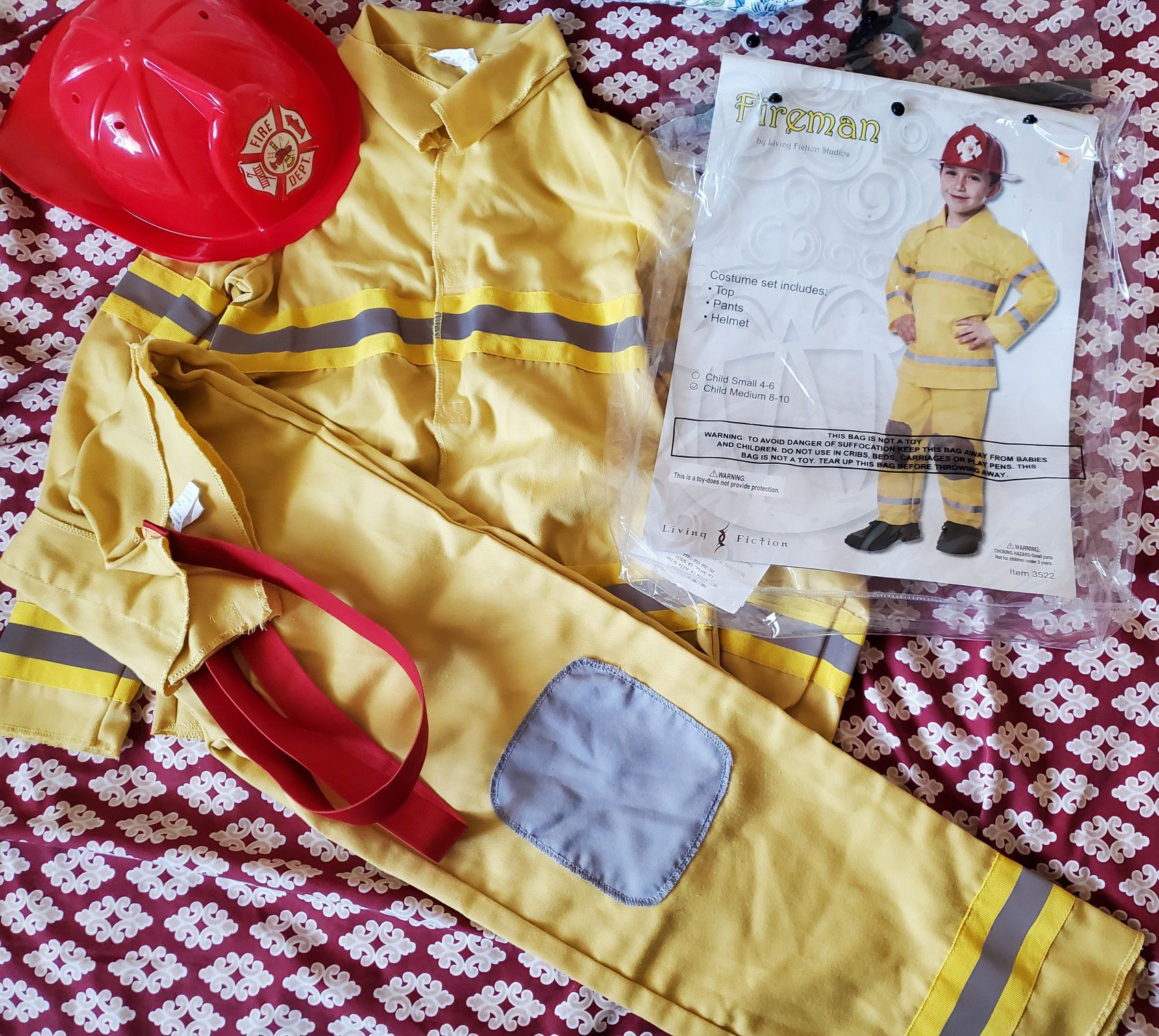 Fireman Halloween costume child 7-10 yrs old