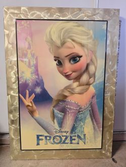 Frozen wooden poster