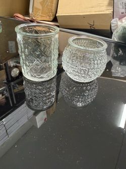 Clear Votive Candle Holders Set of 24- Round Glass Candle Holders Bulk for Tea Light Candle, Embossed Candle Votives for Wedding Centerpiece, Various 