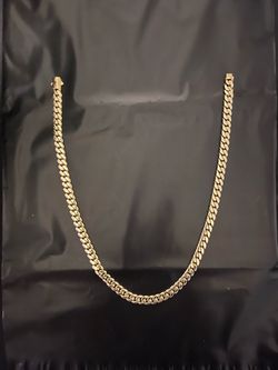 Gold-Tone Cuban Link Chain Necklace