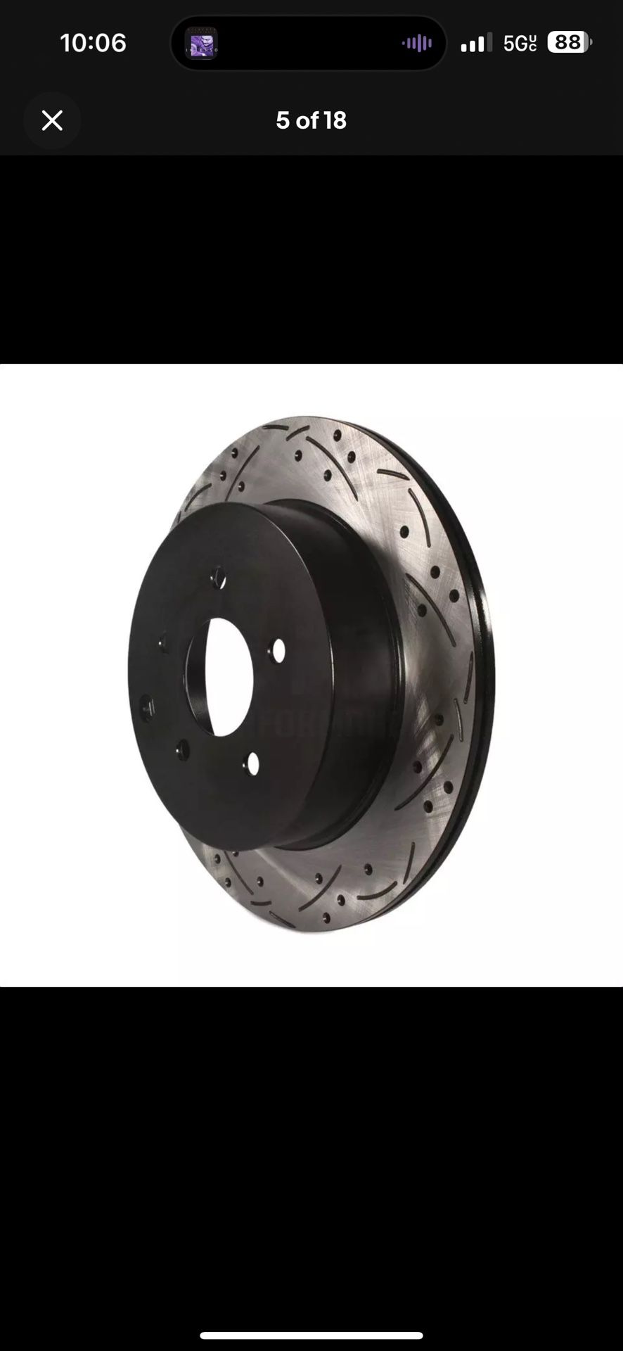 2019 Infiniti Q50 Sport Rear Rotor Set/ Ceramic Drilled And Slotted