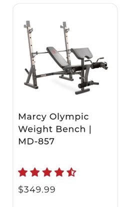 Marcy Olympic Weight Bench MD-857 with 300 pounds weights