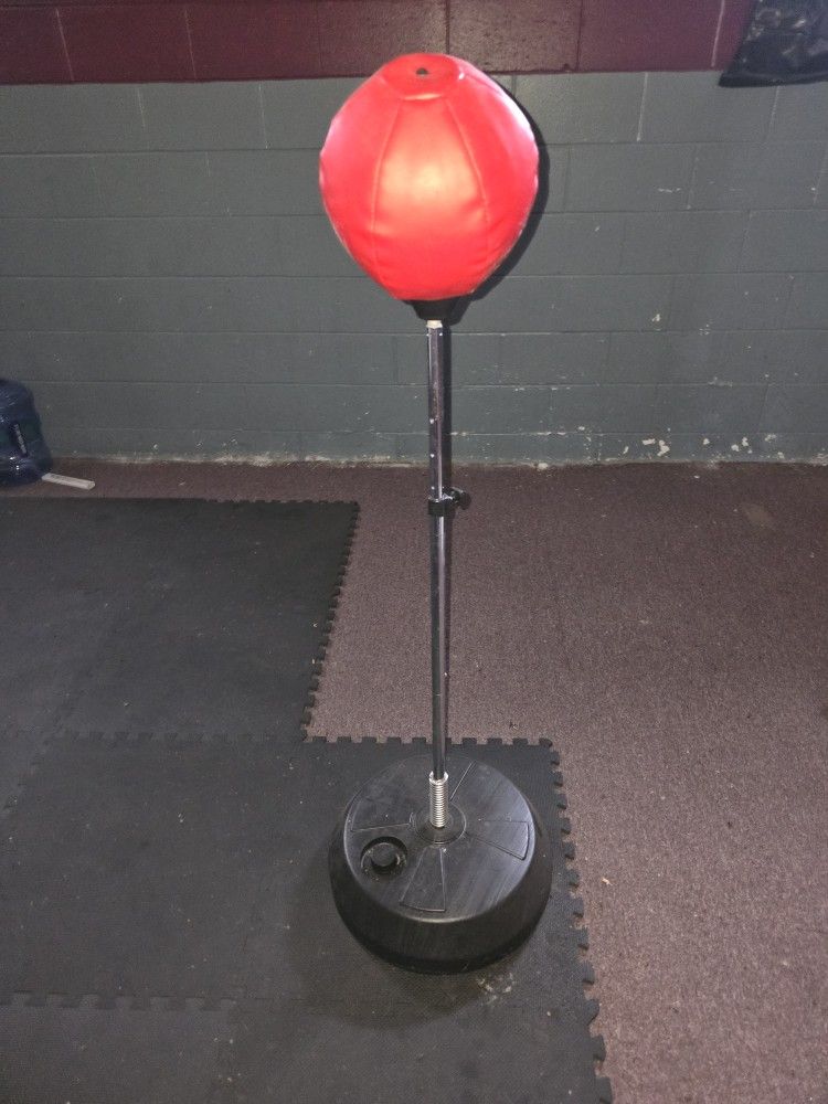 Red Reflex Punching Bag with Adjustable Stand