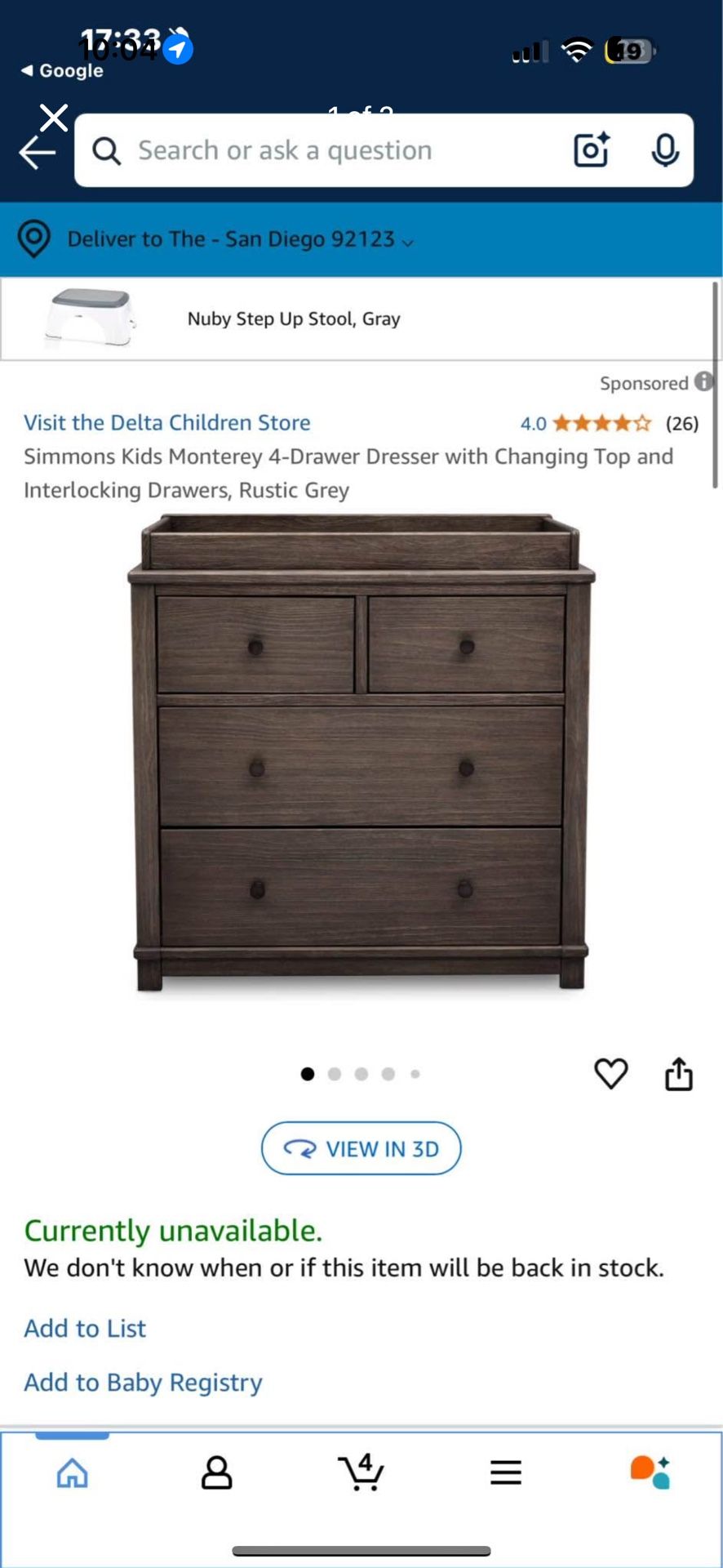 Changing Table For Baby