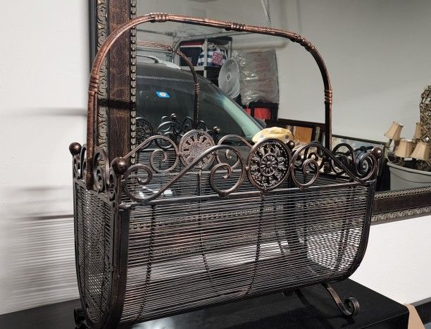 Ornate Metal Magazine Rack