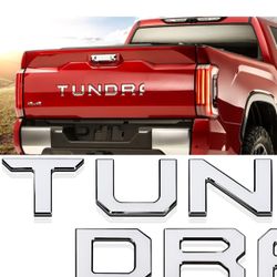 Tailgate Insert Letters 3D Raised Rear Emblems, ABS Plastic Inserts with Adhesive Compatible with Tundra 2014-2020