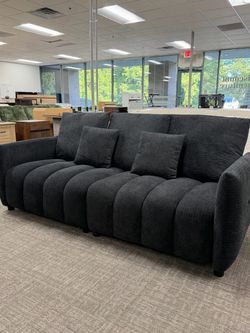 Modern Boucle Sofa Couch, 80"W Comfy 3 Seater Cloud Sofa with Soft Pillows, Curved Sofas Deep Seat, Oversized Loveseat for Living Room, Bedroom, Offic