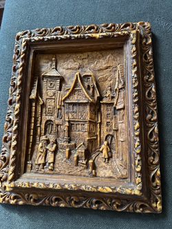 GERMAN WAX RELIEF 40'S ROMANTICISM MID CENTURY VTG