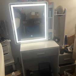 $50- Make Up Vanity With LED Light