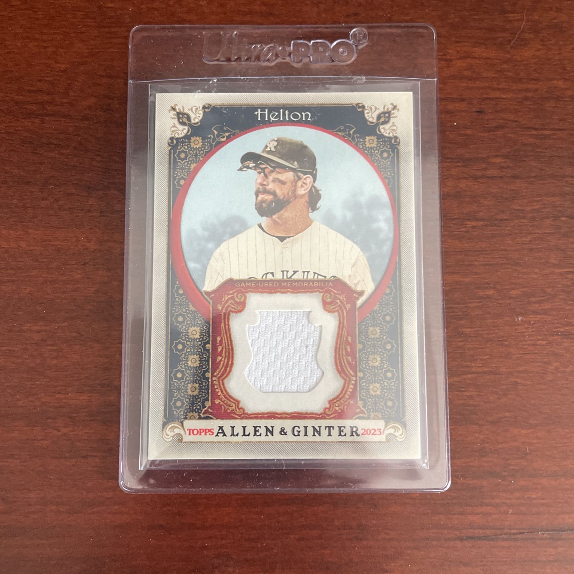 Todd Helton Allen & Ginter Relic Jersey Care