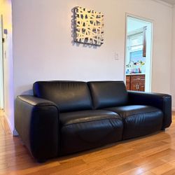 BLACK MODERN LEATHER SOFA / FREE DELIVERY / PICK UP OPTION