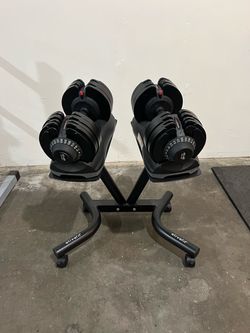 Dumbbell Adjustable Weights with Stand 11-71.5lb