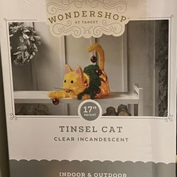 Adorable Wondershop at Target Tinsel Cat perfect for cat lovers this holiday season!