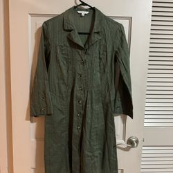 CAbi #341 Got You Covered Tunic Jacket Moss Green Size XS