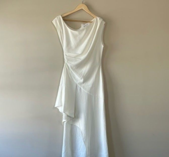 Asymmetrical Dress in Classic White