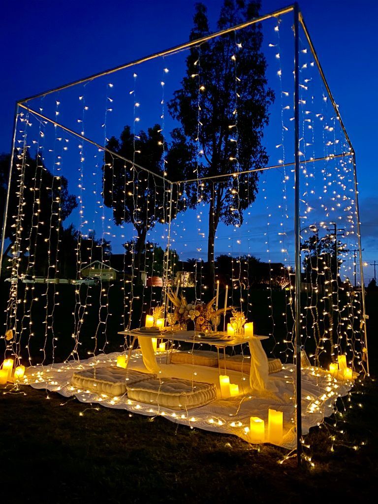 Metal Poles Cube Shape Events