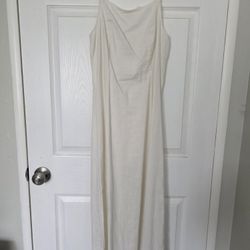 Ivory Sleeveless Midi Dress