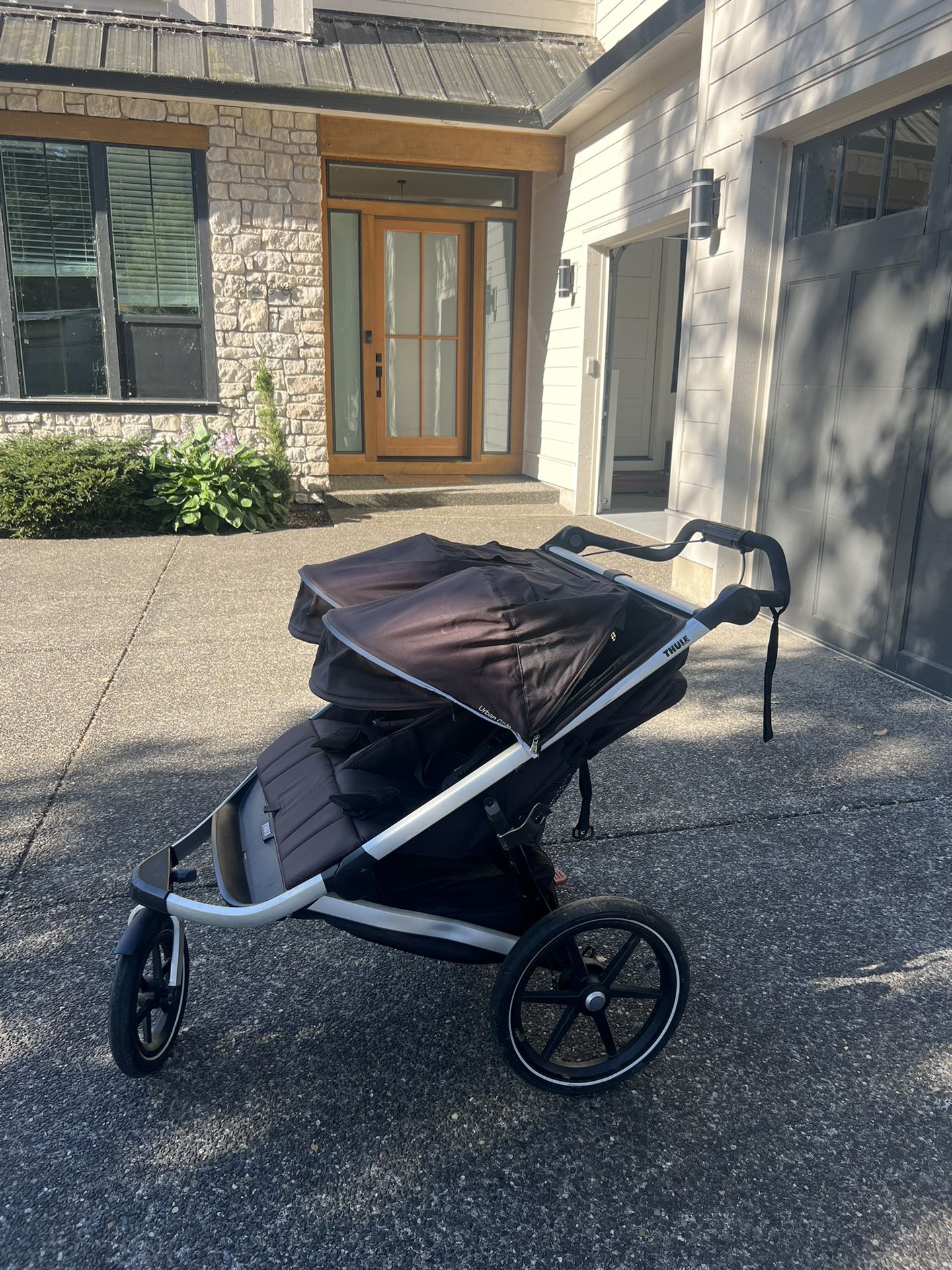 Black Thule Urban Glide Double Stroller