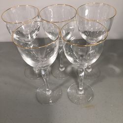 Vintage Lenox glasses with gold trim.