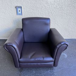 Real Brown Leather Kids Chair 