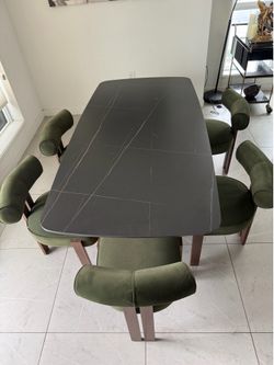 Dining Table and 6 chairs, coffee table, TV stand