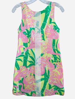 Lilly Pulitzer for Target Sleeveless Shift Dress Flamingo Bamboo Print Sz 6