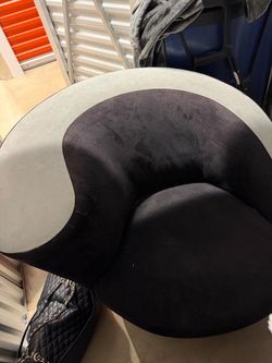 Modern Two-Tone Barrel Accent Chair