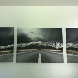 3 Panel Mountain Road Scenery Large Wall Decor