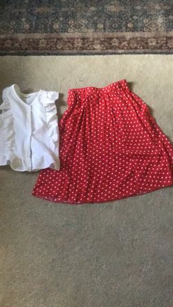 Girl blouse and skirt