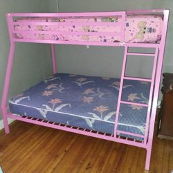 Pink Metal Bunk bed 